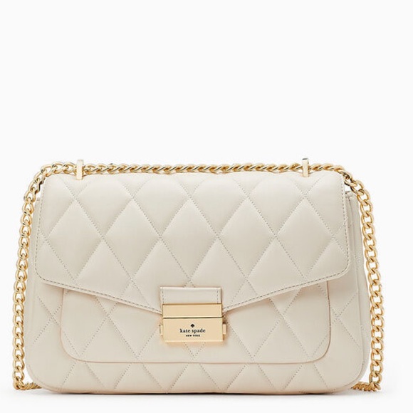 kate spade Handbags - Kate Spade Carey Medium Flap Quilted Shoulder Bag, Parchment Cream, NWT
